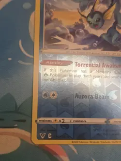 Vaporeon 30/185 Vivid Voltage Reverse Holo Rare Pokemon Card Pokemon TCG 030 - Image 2