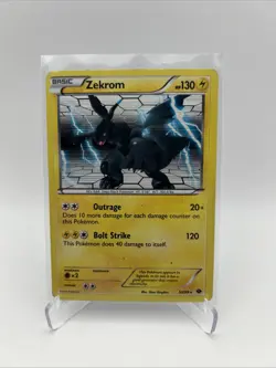 Pokemon TCG Zekrom Next Destinies Black White Card 50/99 Holo Rare LP - Image 1
