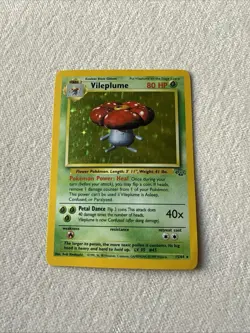 Vileplume Holo 15/64 Jungle Set Rare Pokemon Card Vintage 1999 WOTC LP - Image 1