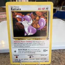 Pokemon Rattata 66/82 Team Rocket Common 40 HP Regular English Wizards Card - Image 1
