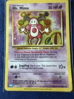 Mr. Mime 013/034 CLB Pokemon Classic Collection Trading Card Game Holo LP - Image 1