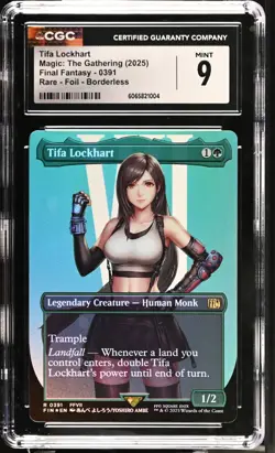 2025 Magic Tifa Lockhart 0391 Borderless Rare Foil Final Fantasy CGC 9 - Image 1