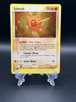 Solrock 13/100 Holo Rare EX Sandstorm 2003 Pokemon Card NM - Image 1