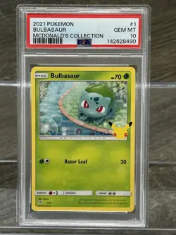 2021 Pokemon Bulbasaur McDonald’s Collection #1 PSA 10 - Image 1