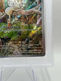 Pokemon Meowth 106/094 Phantasmal Flames Illustration rare PSA 9 - Image 4