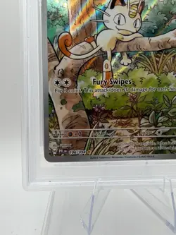 Pokemon Meowth 106/094 Phantasmal Flames Illustration rare PSA 9 - Image 5