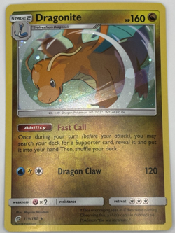 Dragonite 119/181 (NM) - Sun & Moon Team Up - Holo Rare - Pokemon TCG - Image 1