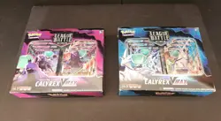 2pc Pokemon Lot - SEALED - League Battle Deck Box Calyrex Ice and Shadow Rider - Image 1