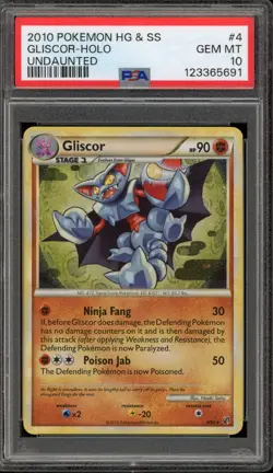 Pokemon Gliscor Undaunted Holo Rare #4 PSA 10 Gem Mint - Image 1