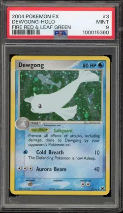 Pokemon Dewgong EX Fire Red & Leaf Green Holo Rare #3 PSA 9 Mint - Image 1