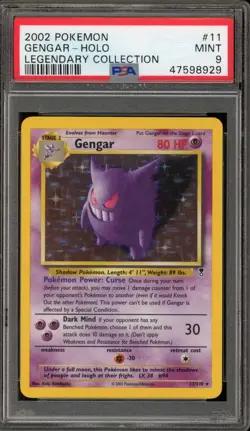 Pokemon Gengar Legendary Coll. Holo Rare #11 PSA 9 Mint - Image 1