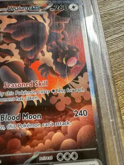 POKEMON ENGLISH PRISMATIC EVOLUTIONS 168/131 BLOODMOON URSALUNA SIR PSA 9 CARD - Image 3