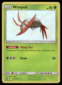Pokemon Cards Wimpod SV4/SV94 Hidden Fates Rare NM *2 - Image 1