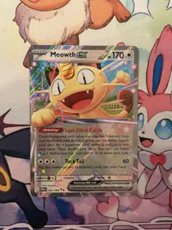 Meowth ex 062/088 Me03: Perfect Order Holo Pokemon TCG - Image 1