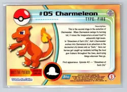 Topps Pokemon 1999 - CHARMELEON - #05 Topps Series BLUE Logo - Image 2