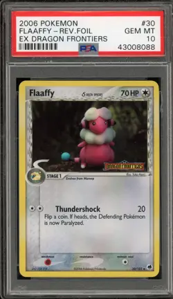Pokemon Flaaffy EX Dragon Frontiers Reverse Holo #30 PSA 10 Gem Mint - Image 1