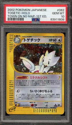 Pokemon Togetic The Town on No Map 1st Edition Japanese Holo Rare #062 PSA 10 - Image 1