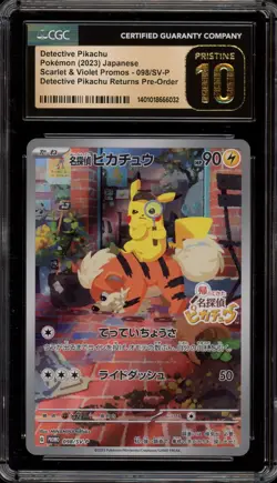 Pokemon Detective Pikachu Returns Preorder JPN FA Promo 098/SV-P CGC 10 Pristine - Image 1