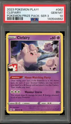 Pokemon Clefairy Pokemon Prize Pk. Series 3 Promo #062 PSA 10 Gem Mint - Image 1