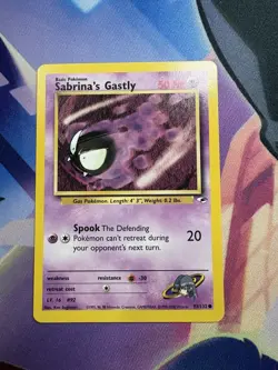 Pokemon Gym Heroes 93/132 Sabrina's Gastly NEAR MINT - Image 1
