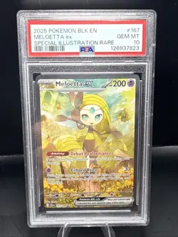Pokemon TCG Meloetta ex 167/086 Black Bolt Special Illustration Rare PSA 10 - Image 1