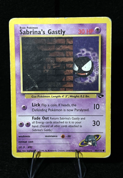 Pokemon Sabrina's Gastly 96/132 Gym Challenge Regular HP Ghost Collectible - Image 1