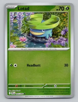 Reverse Holo Lotad 005/094 Common Phantasmal Flames Pokemon - Image 1