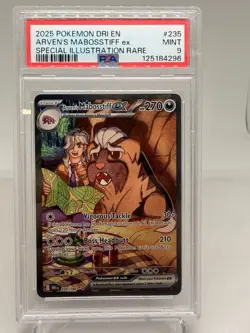 2025 Pokemon Arven's Mabosstiff ex 235/182 Destined Rivals SIR PSA 9 MINT - Image 1