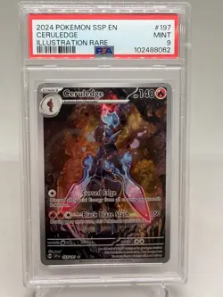 2024 Pokemon Ceruledge 197/191 Sv08 Surging Sparks Illustration Rare PSA 9 MINT - Image 1