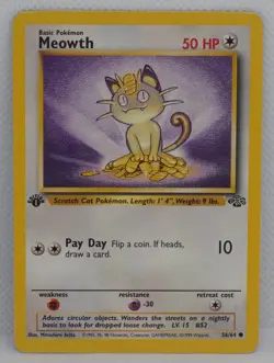 Meowth 56/64 1st Edition Jungle Regular Pokemon TCG - Image 1