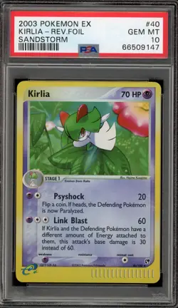 Pokemon Kirlia EX Sandstorm Reverse Holo #40 PSA 10 Gem Mint - Image 1