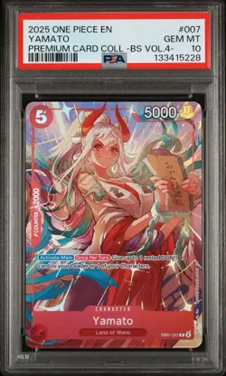 2025 ONE PIECE #007 PREMIUM CARD COLLECTION BEST SELECTION VOL 4 YAMATO PSA 10 - Image 1