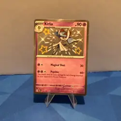 Kirlia Baby Shiny Holo Rare Pokemon Scarlet & Violet Paldean Fates Card 154/091 - Image 1