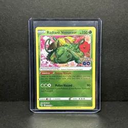 Radiant Venusaur 004/078 Shiny Holo Rare Pokemon GO Card NM-M - Image 1