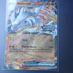 Pokemon Reshiram EX White Flare 020/086 Full Art Holo Card 230 HP 130+ Attack - Image 1