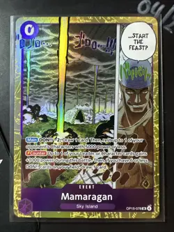 Mamaragan OP15-078 Sky Island Event Card Super Rare Holo Bandi One Piece Card - Image 1
