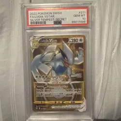 Pokemon Lugia VSTAR Gold Secret Rare Card Silver Tempest 211 PSA 10 - Image 1