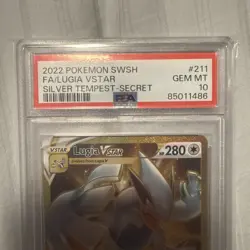 Pokemon Lugia VSTAR Gold Secret Rare Card Silver Tempest 211 PSA 10 - Image 3