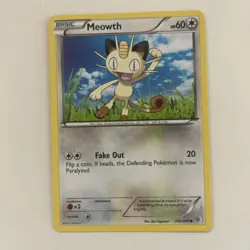 Pokemon TCG Meowth B&W Boundaries Crossed 106/149 Regular Common Card M/NM - Image 1