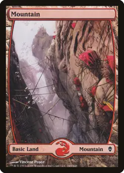 MTG Mountain (245) Full Art ** Zendikar ** English (NM) - Image 1