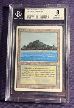 BGS 8 MAGIC THE GATHERING 1994 REVISED TROPICAL ISLAND DUAL LAND MTG - Image 1
