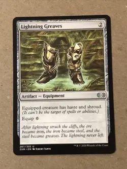 Lightning Greaves X1 Double Masters NM Condition See Front/back Pics - Image 1