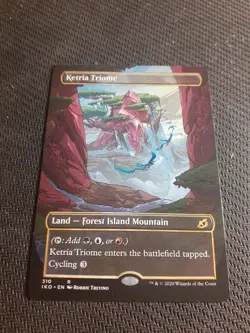 MTG -Ketria Triome Borderless - Ikoria Lair of Behemoths #310 - N/M Rare - Image 1
