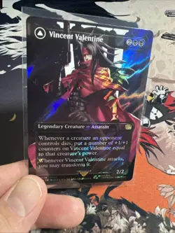 MTG Magic Final Fantasy #0528 Vincent Valentine Borderless Surge Foil - Image 1