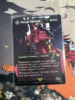 MTG Magic Final Fantasy #0528 Vincent Valentine Borderless Surge Foil - Image 2