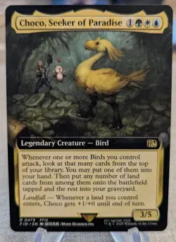 MTG Final Fantasy Choco, Seeker of Paradise (Extended Art) #479 Rare - Image 1