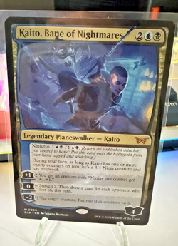 MTG Kaito, Bane of Nightmares NM Mythic Rare Planeswalker Kamigawa Neon Dynasty - Image 1