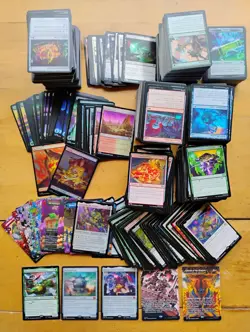 Lot of TMNT MTG Rares, Uncommons, and Commons + Complete Set of 4 Spindown Dice - Image 1