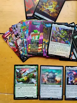 Lot of TMNT MTG Rares, Uncommons, and Commons + Complete Set of 4 Spindown Dice - Image 4