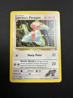 Sabrina's Porygon 98/132 Gym Challenge Regular LP Pokemon Card - Image 1